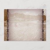 Barbed Wire western Country Wedding Dank u Briefkaart (Achterkant)