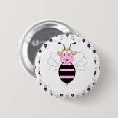 BarBee Bumble Bee Button (Voorkant /achterkant)