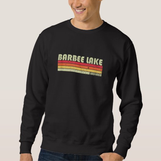 Barbee Lake Indiana Funny Vissen Camping Trui (Voorkant)