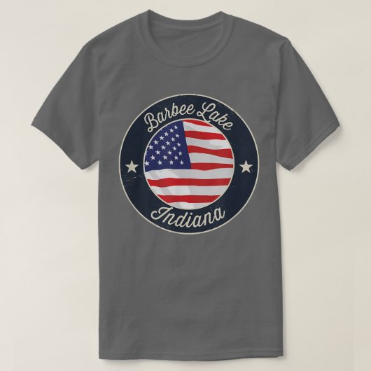 Barbee Lake - Patriotic Indiana Souvenir T-Shirt (Design voorkant)