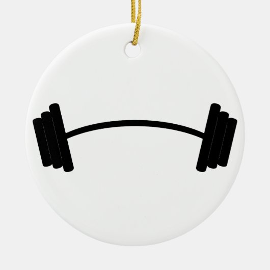 Barbelgewicht Keramisch Ornament (Voorkant)