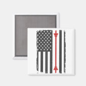 Barbell American Flag Gym Workout Tee Usa Motivati Magneet (Voorkant / Achterkant)