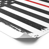 Barbell American Flag Gym Workout Tee Usa Motivati Poster (Hoek)