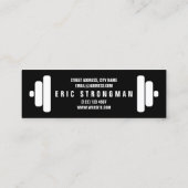 Barbell bekijk tekst en gewichten mengen mini visitekaartje (Achterkant)