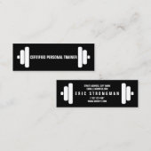 Barbell bekijk tekst en gewichten mengen mini visitekaartje (Voorkant / Achterkant)