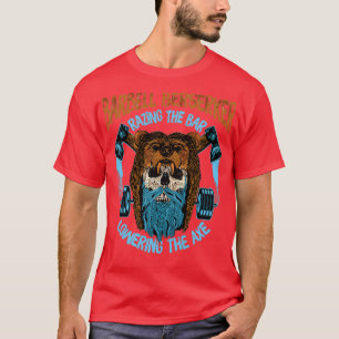 Barbell Berserker spoelt de balk in de lucht en ve T-shirt
