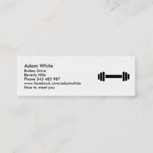 Barbell - Bodybuilding Mini Visitekaartje