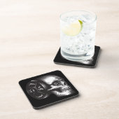 Barbell Bord en schedel - Workout Gym Motivatie Bier Onderzetter (Rechterzijde)