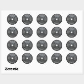 Barbell Bord - Lift Heavy Ronde Sticker (Vel)
