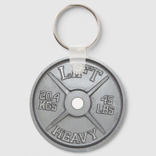 Barbell Bord - Lift Heavy Sleutelhanger (Voorkant)