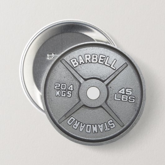 Barbell Bord Ronde Button 7,6 Cm (Voorkant /achterkant)