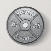 Barbell Bord Ronde Button 7,6 Cm (Voorkant)