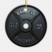 Barbell Bord Tree Ornament (Voorkant)