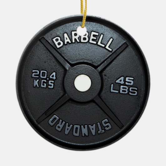 Barbell Bord Tree Ornament (Voorkant)