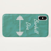 Barbell Diva Fitness Barbell Cast Case-Mate iPhone Case (Achterkant (horizontaal))