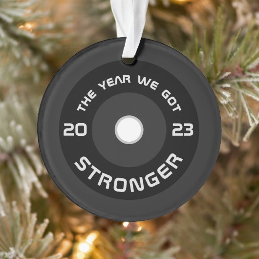 Barbell fitness 2025 gepersonaliseerde kerst ornament (Boom)