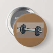Barbell Gewichtheffen Gym Fitness Lover Ronde Button 7,6 Cm (Voorkant /achterkant)