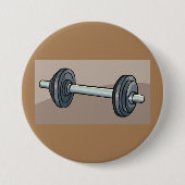 Barbell Gewichtheffen Gym Fitness Lover Ronde Button 7,6 Cm (Voorkant)