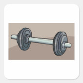 Barbell Gewichtheffen Gym Fitness Lover Vierkante Sticker (Voorkant)