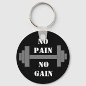 barbell NO PAIN NO GAIN Sleutelhanger (Voorkant)