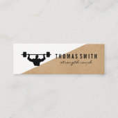 Barbell Personal Trainer Color Block Mini Visitekaartje (Voorkant)