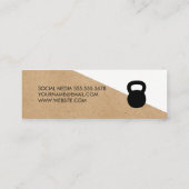 Barbell Personal Trainer Color Block Mini Visitekaartje (Achterkant)