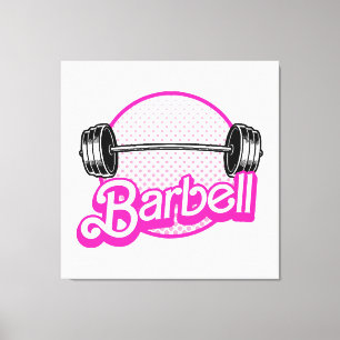 Barbell - roze canvas afdruk
