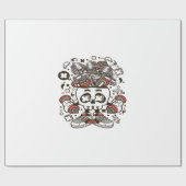 Barbell Skull Head Cadeaupapier (Vlak)