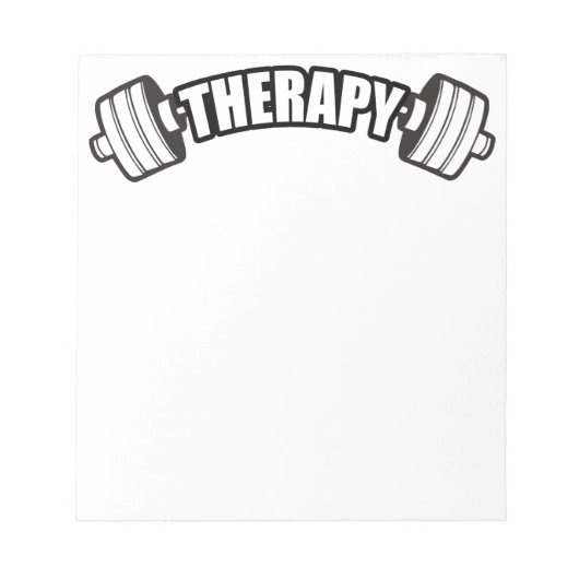 Barbell - THERAPIE - Workout Inspirerend Notitieblok (Voorkant)