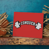 Barbell, VEROVEREN - Inspirerend Gewichtheffen Gym Fotoplaat (Zijkant)