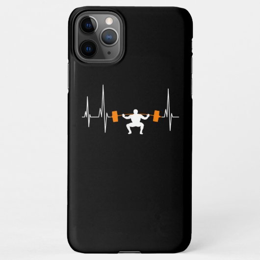 Barbell Weightlift Heartbeat Bodybuilding Cool iPhone Hoesje (Achterkant)