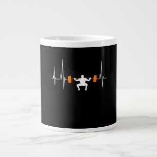 Barbell Weightlift Heartbeat Bodybuilding Grote Koffiekop