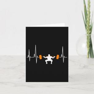 Barbell Weightlifting Heartbeat Bodybuilding Cool Kaart