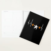 Barbell Weightlifting Heartbeat Bodybuilding Cool Planner (Display)