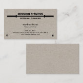 Barbells Weegtraining Personal Trainer Kraft Visitekaartje (Voorkant / Achterkant)