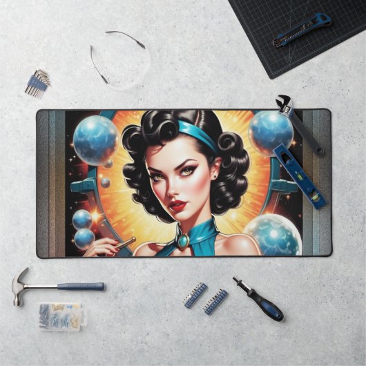 Barbenheimer Retro Fusion Atomic Age Mode Bureaumat (Werkstation)