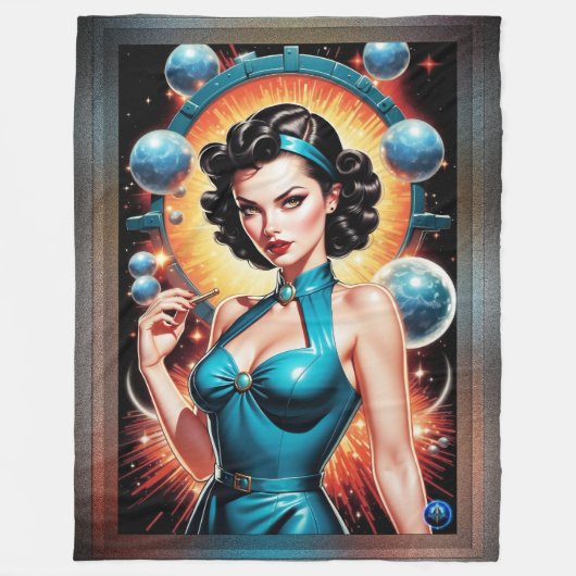 Barbenheimer Retro Fusion Atomic Age Mode Fleece Deken (Voorkant)