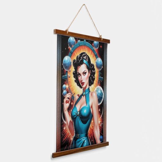 Barbenheimer Retro Fusion Atomic Age Mode Hangend Wandkleed (Gebogen)