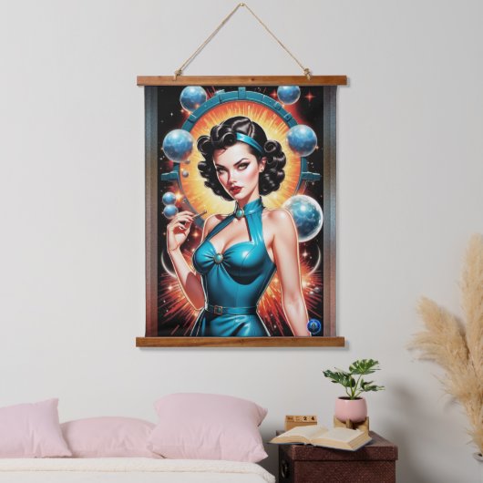 Barbenheimer Retro Fusion Atomic Age Mode Hangend Wandkleed (Slaapkamer)