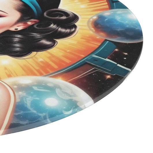 Barbenheimer Retro Fusion Atomic Age Mode Snijplank (Hoek)