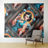 Barbenheimer Retro Fusion Atomic Age Mode Wandkleed (In Situ (horizontaal))