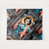 Barbenheimer Retro Fusion Atomic Age Mode Wandkleed (Voorkant (horizontaal))