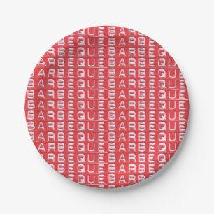 Barbeque Barbecue BBQ Red Paper Bord Food