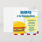 Barbeque barbeque (Barbeque): uitnodiging voor een (Voorkant / Achterkant)
