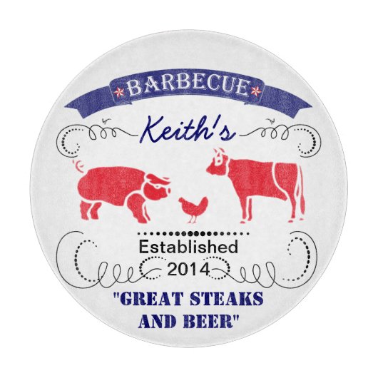 Barbeque, BBQ Raad voor snijden Snijplank (Voorkant)