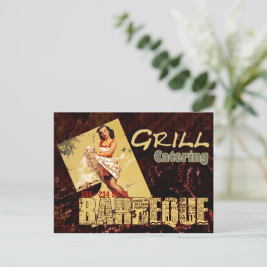Barbeque - Briefkaart (Staand voorkant)