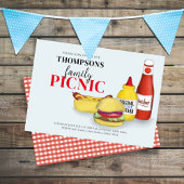 Barbeque Casual picknick familie reünie hamburger Kaart