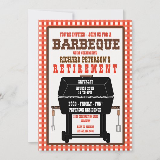 Barbeque Celebration Invitations Kaart (Voorkant)