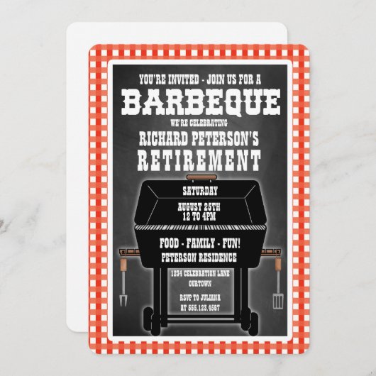 Barbeque Celebration Invitations Kaart (Voorkant / Achterkant)