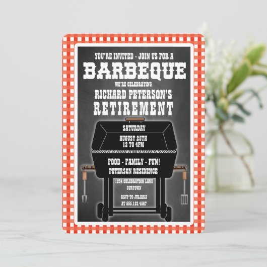 Barbeque Celebration Invitations Kaart (Staand voorkant)